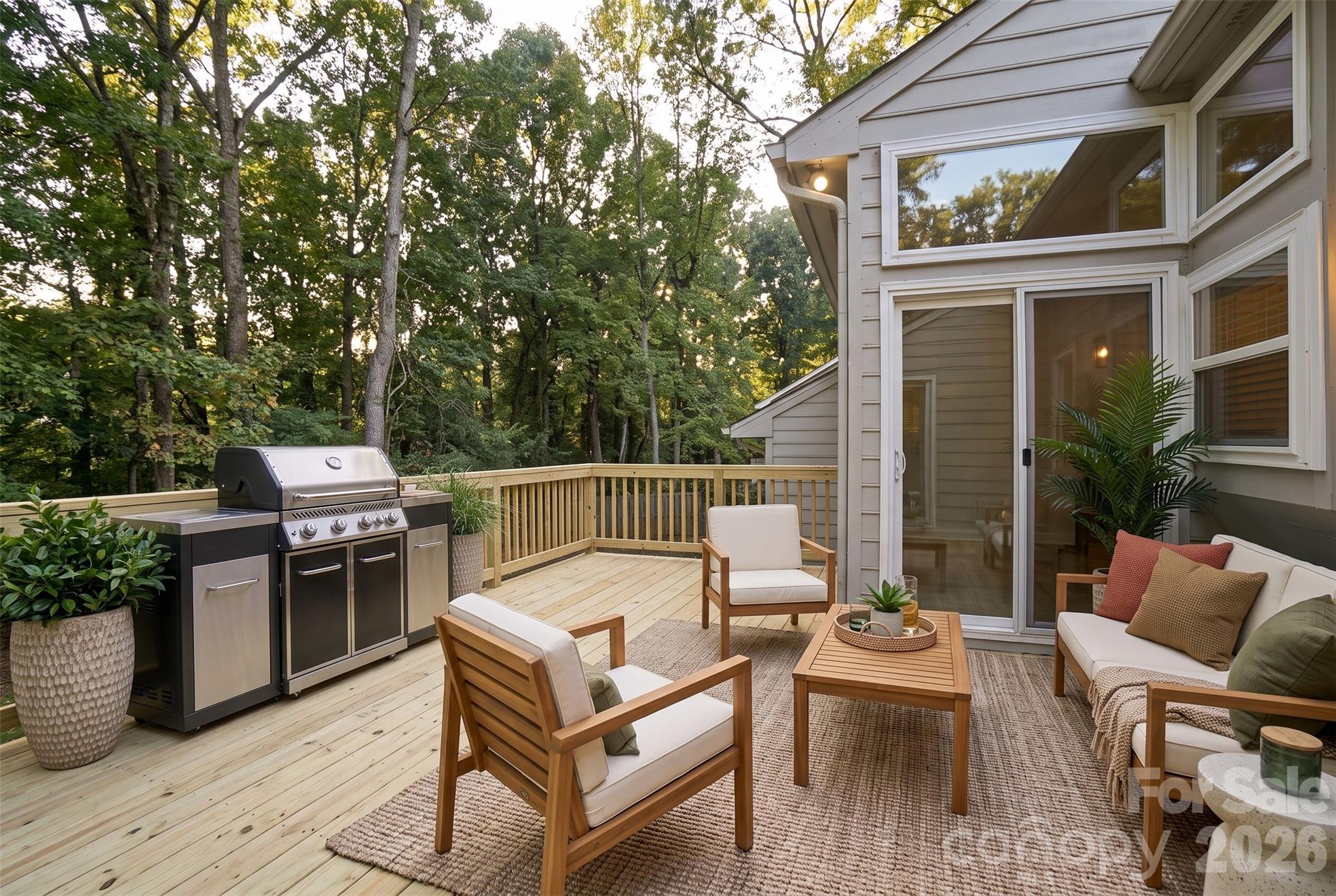 Deck - Virtually Staged - 6044 Acadian Woods Drive, Charlotte