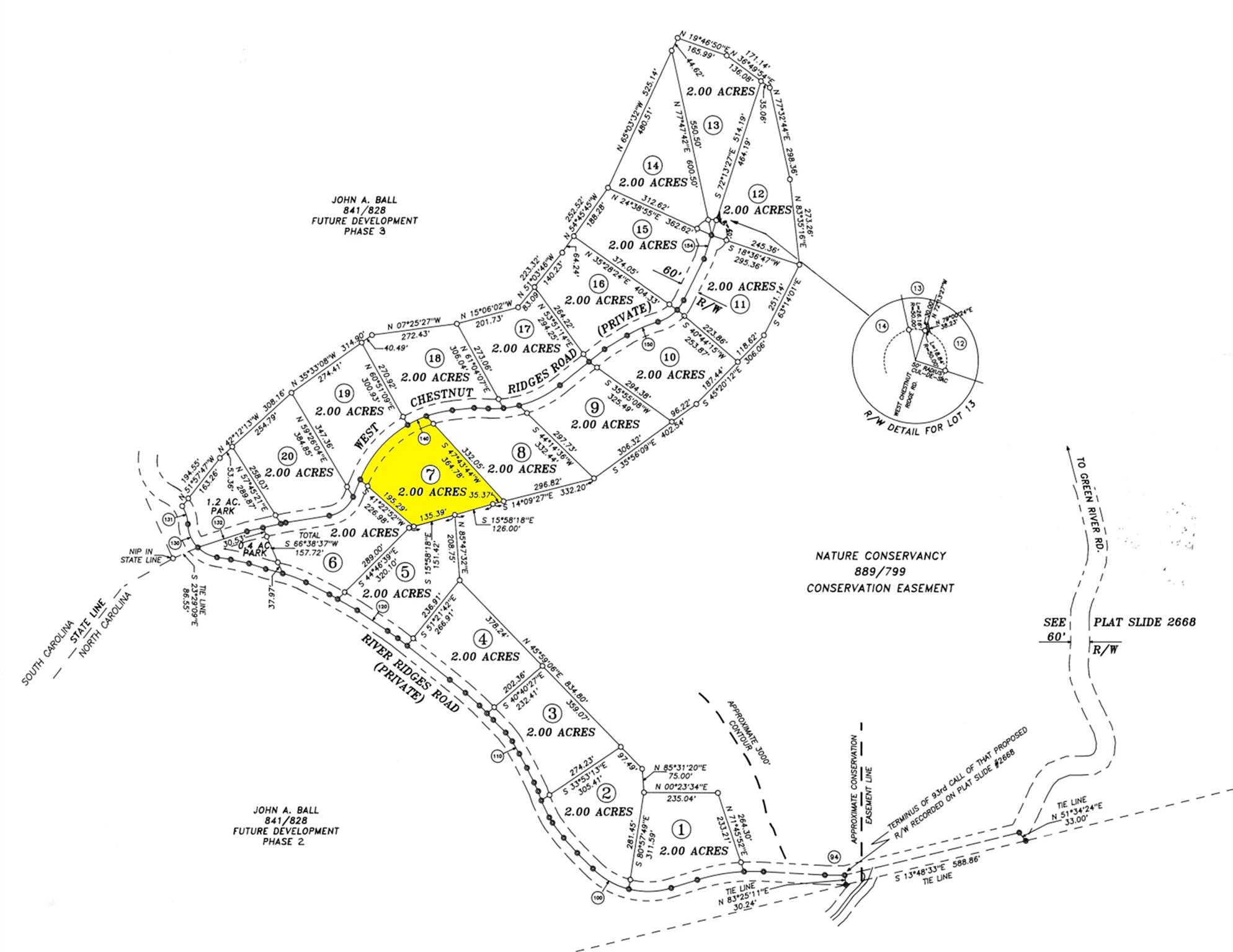 Plat - Lot 7 W Chestnut Ridges Road, Hendersonville