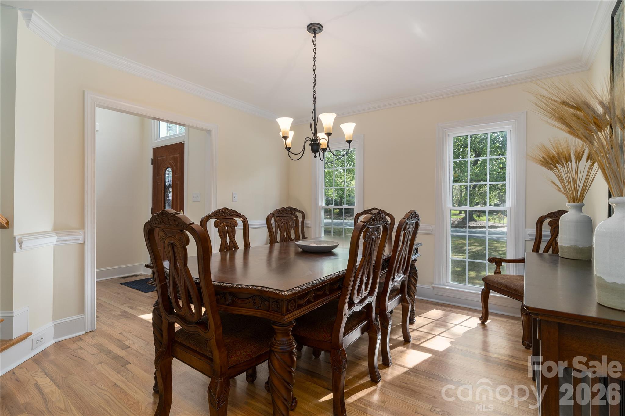 Entertain in the beautiful, fully-furnished Dining Room - 16647 Greenfarm Road, Huntersville