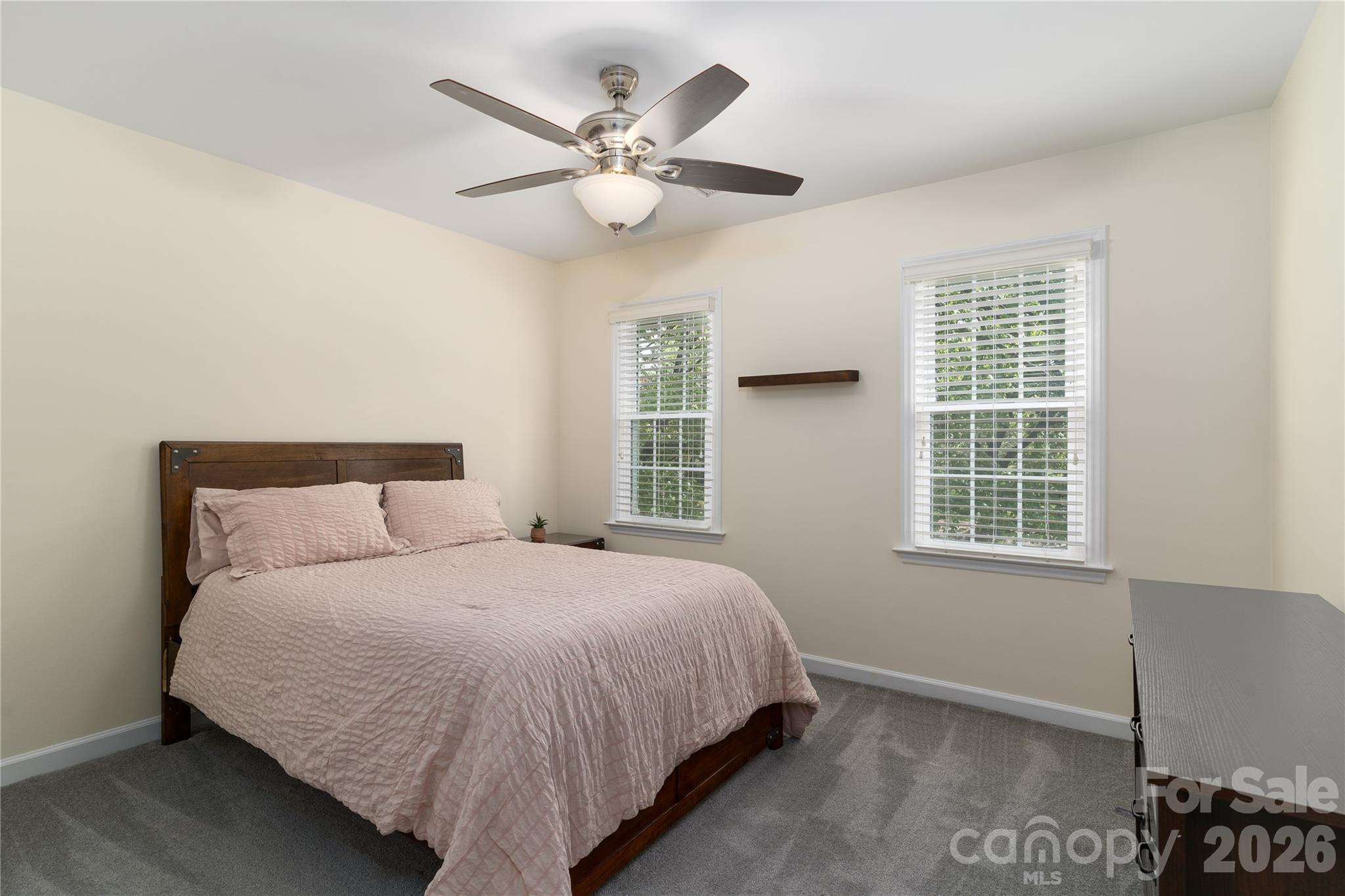 The Second Bedroom is spacious and has a beautiful custom closet - 16647 Greenfarm Road, Huntersville