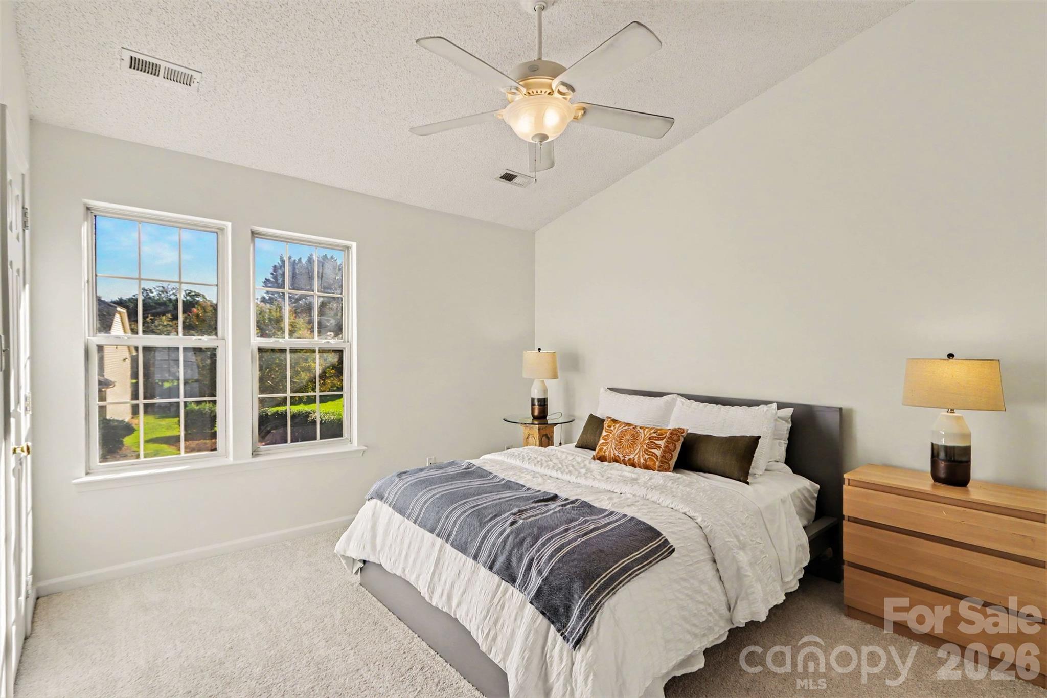 Bedroom two upstairs with en suite bathroom. - 9120 Treyburn Drive, Charlotte