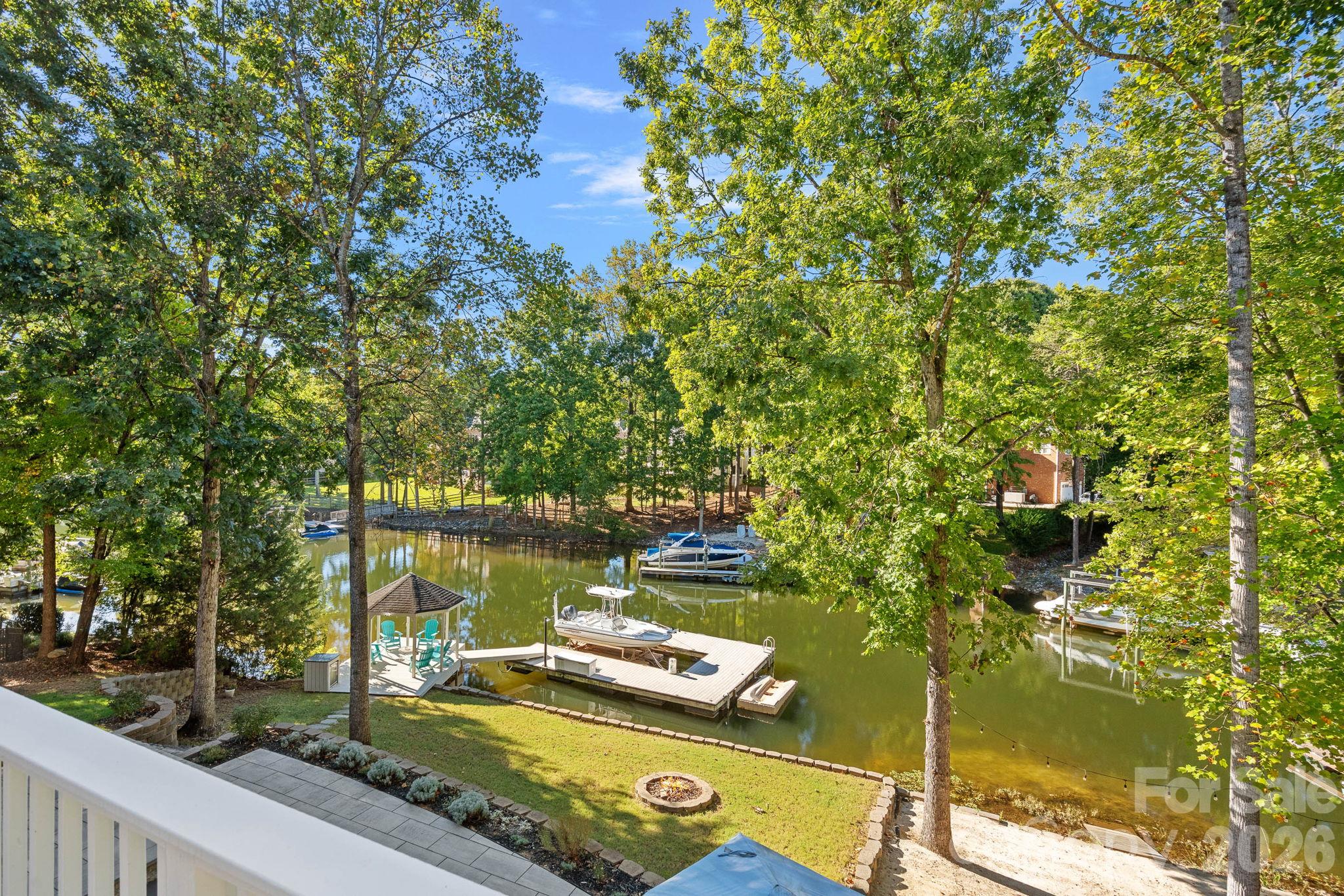View of the lake from the upstairs balcony - 148 Sunrise Circle, Mooresville
