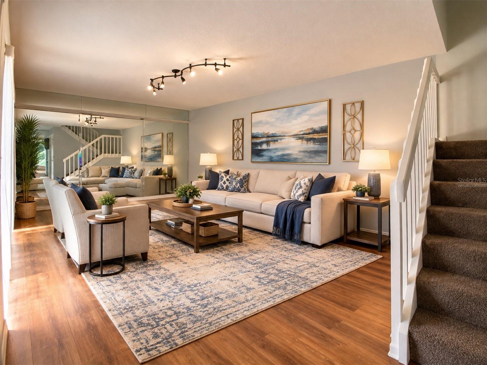Virtually Staged Living room - 2942 POPLAR AVE, LEESBURG