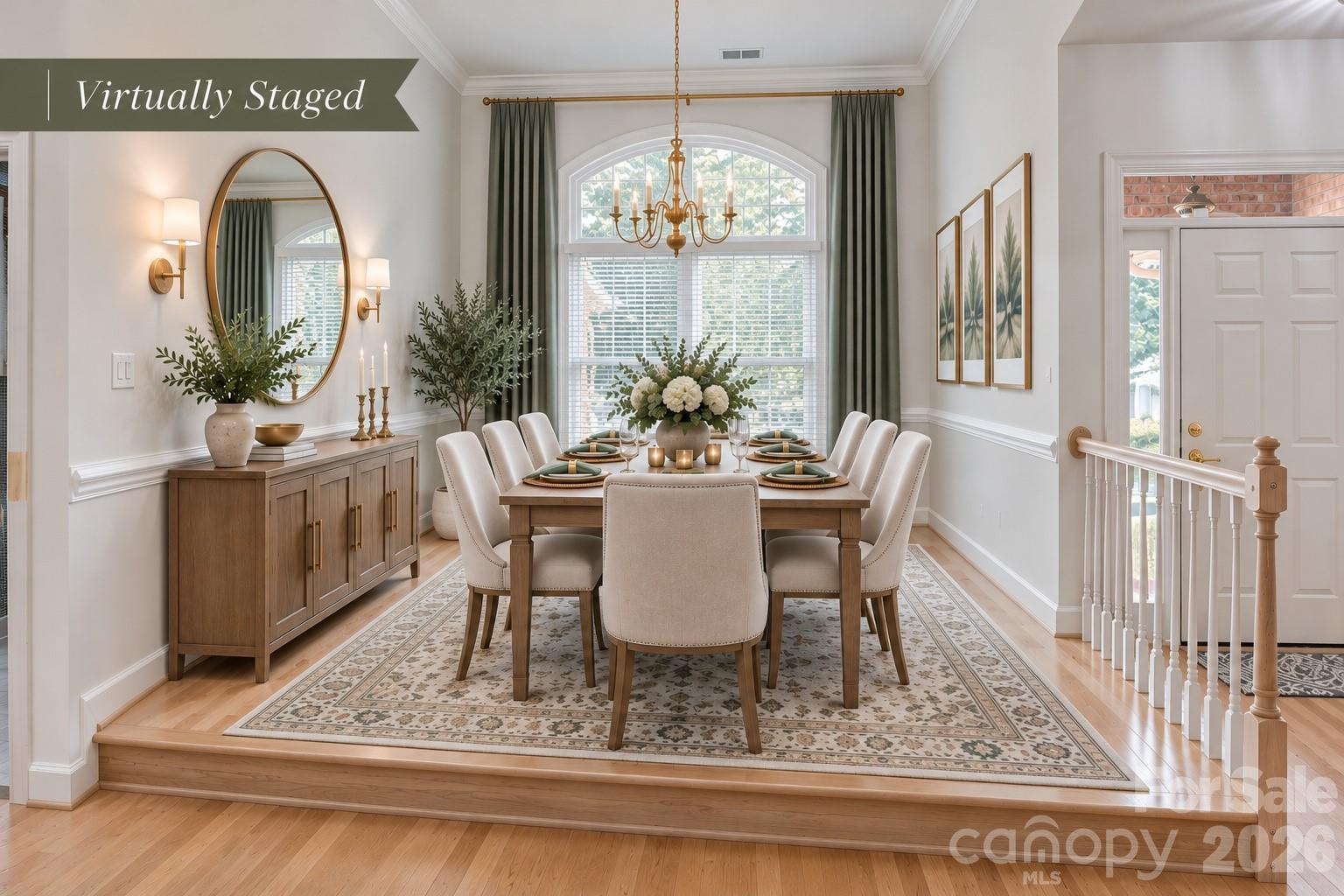 Dining room virtually staged - 890 Lyerly Ridge Road NW, Concord