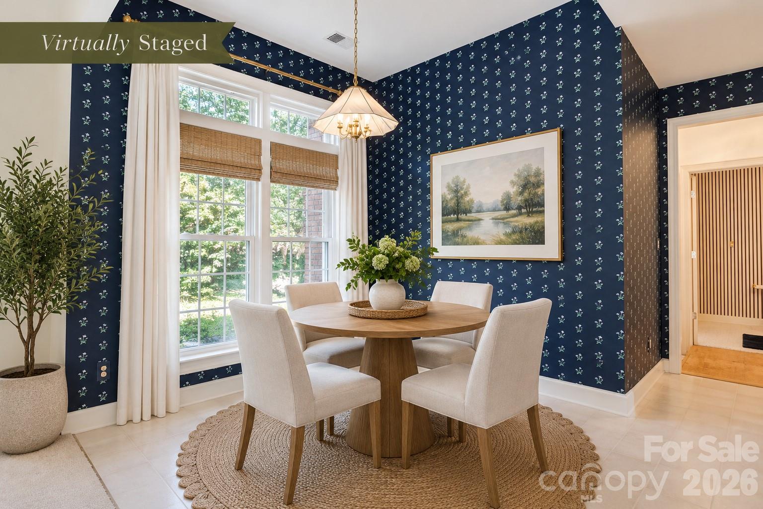 Breakfast nook virtually staged - 890 Lyerly Ridge Road NW, Concord