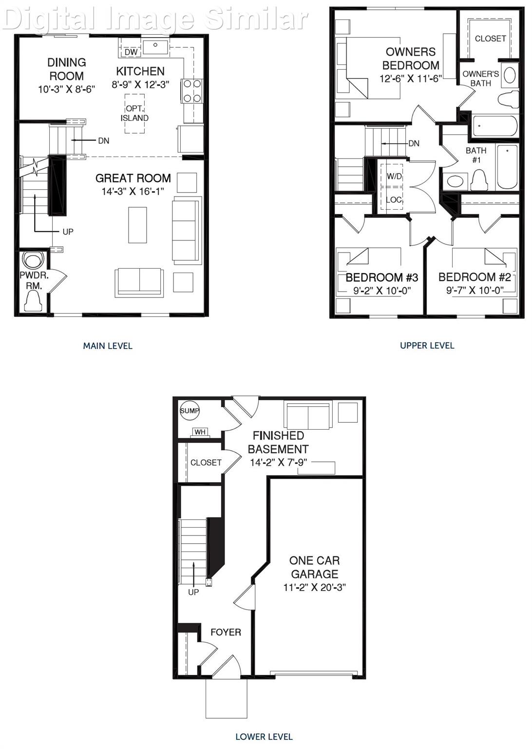 Juniper floor plan - 315 Rigshaw Road, Charlotte