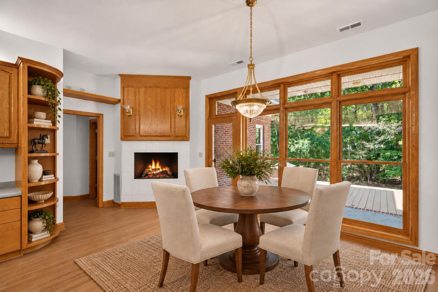 Breakfast area with fireplace - 253 Highway 161 South, Clover