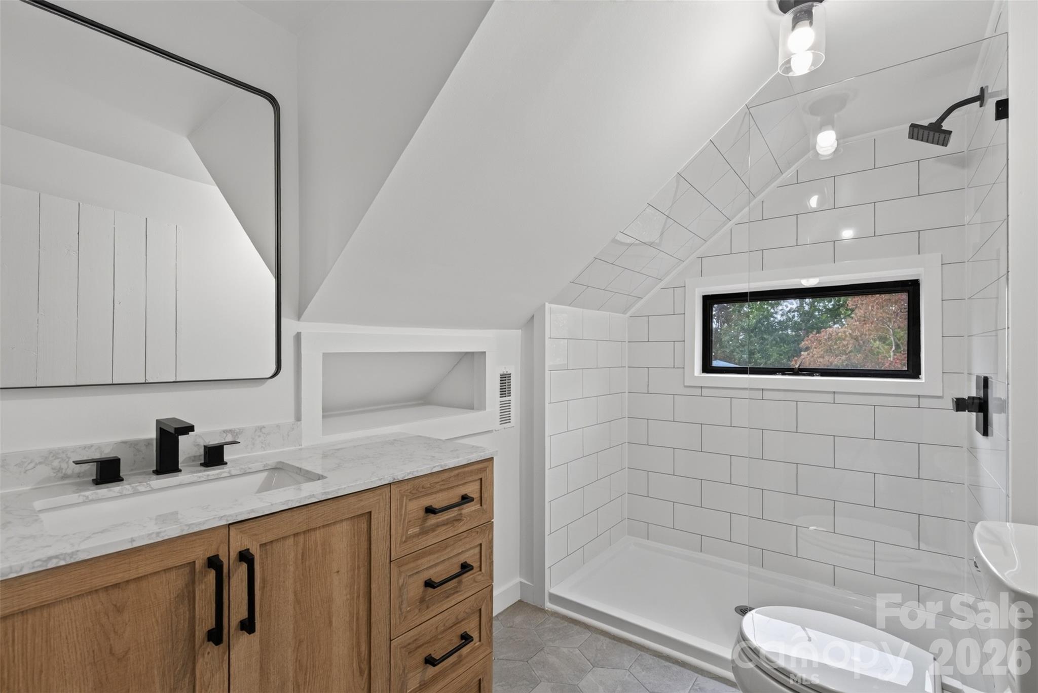 Upstairs renovated full bath - 64 Pine Cone Drive, Asheville