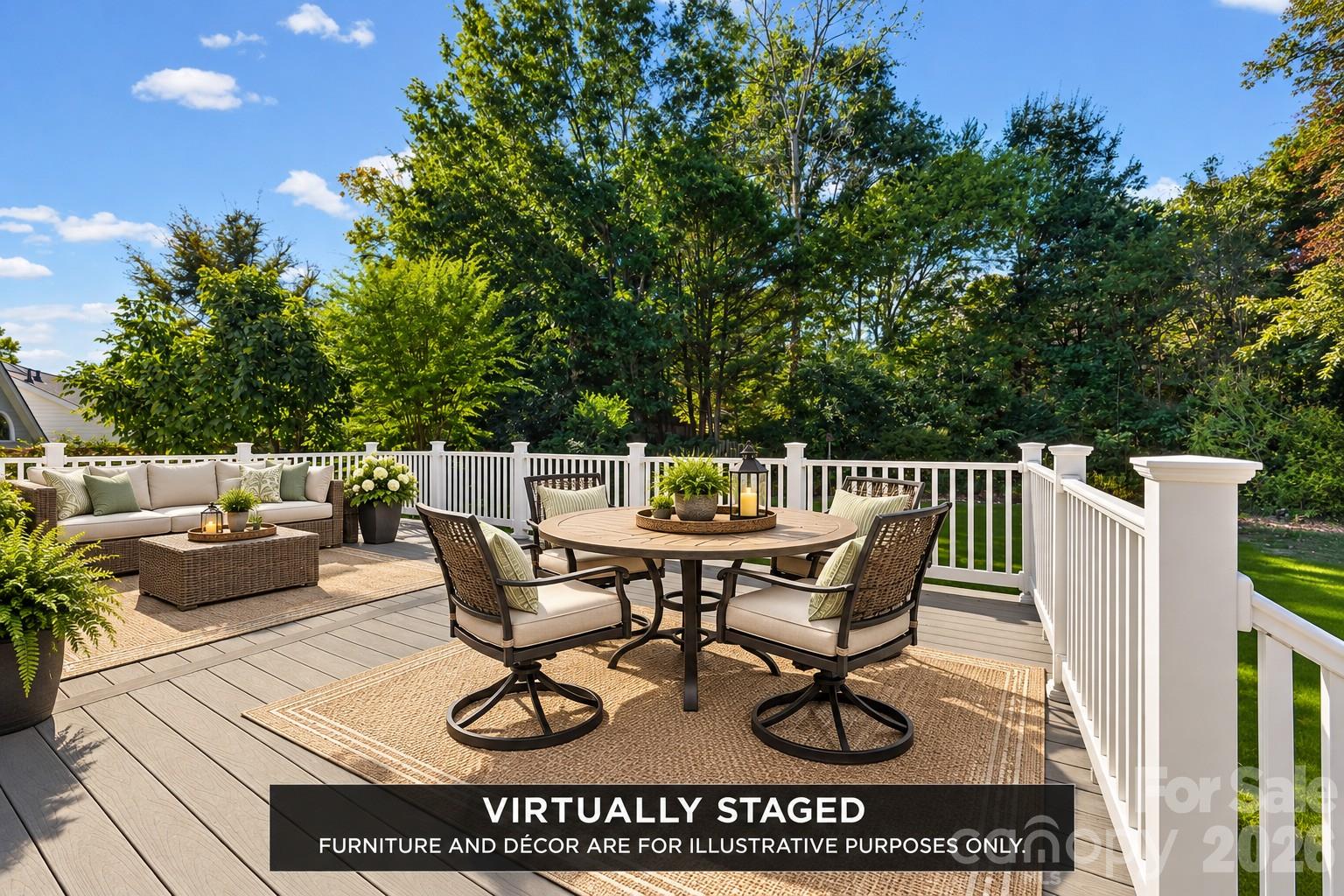 Virtually Staged Back Composite Deck - 152 Sea Island Boulevard, Fort Mill