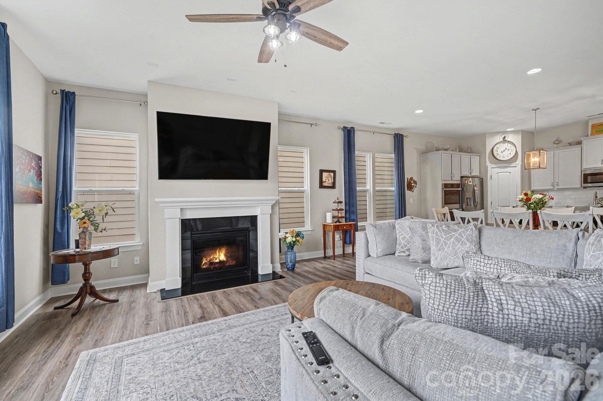 Living area fireplace - 3013 Bonterra Boulevard, Indian Trail