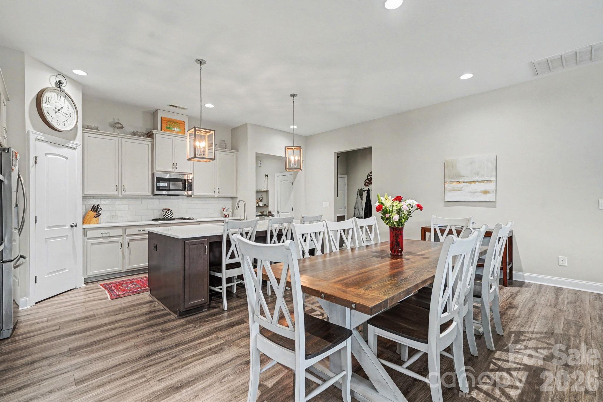 Dining and kitchen areas - 3013 Bonterra Boulevard, Indian Trail