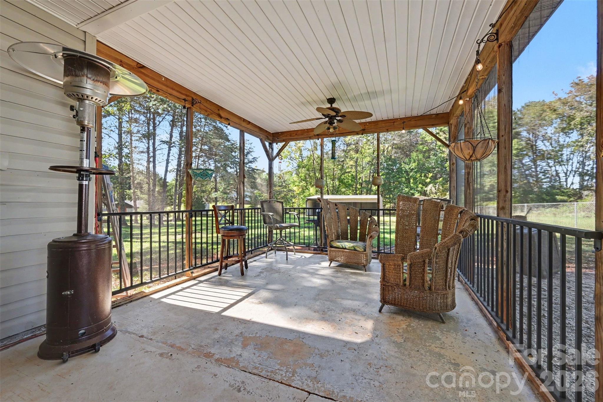 Screened in porch overlooking large yard - 2040 Providence Church Road, Salisbury