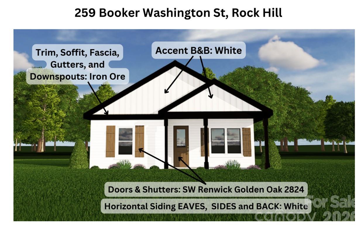 Exterior Color Selections - 259 Booker Washington Street, Rock Hill