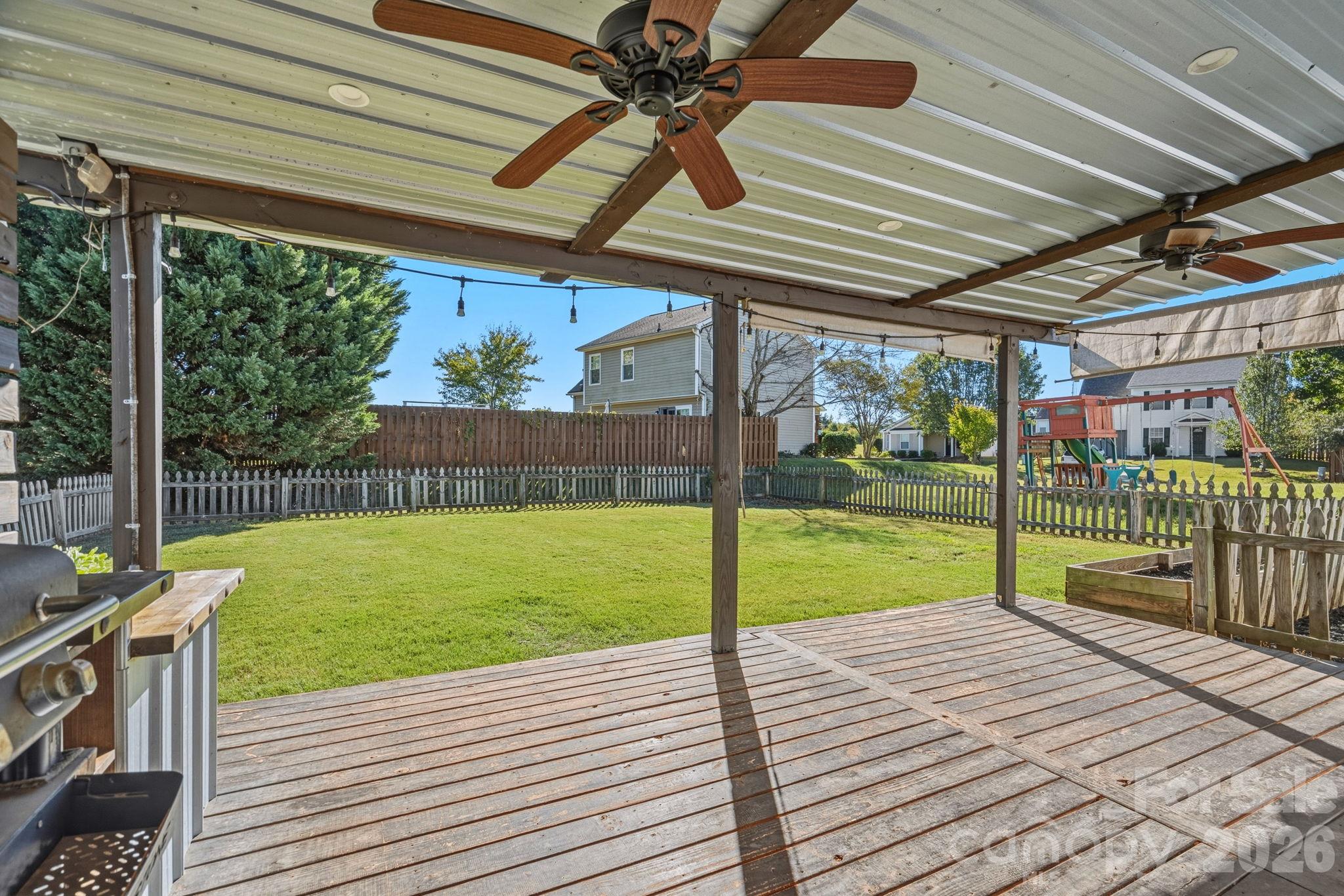 Back patio-covered - 130 Camforth Drive, Mooresville