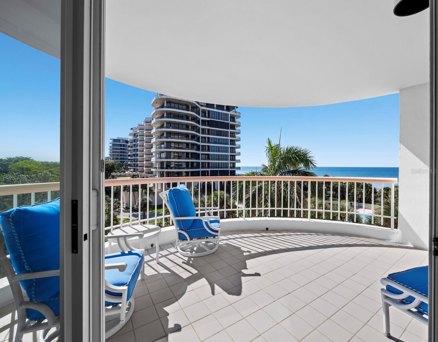 Huge balcony with even bigger views. Dare to compare the outdoor living spaces with other condos. - 455 LONGBOAT CLUB RD #402, LONGBOAT KEY