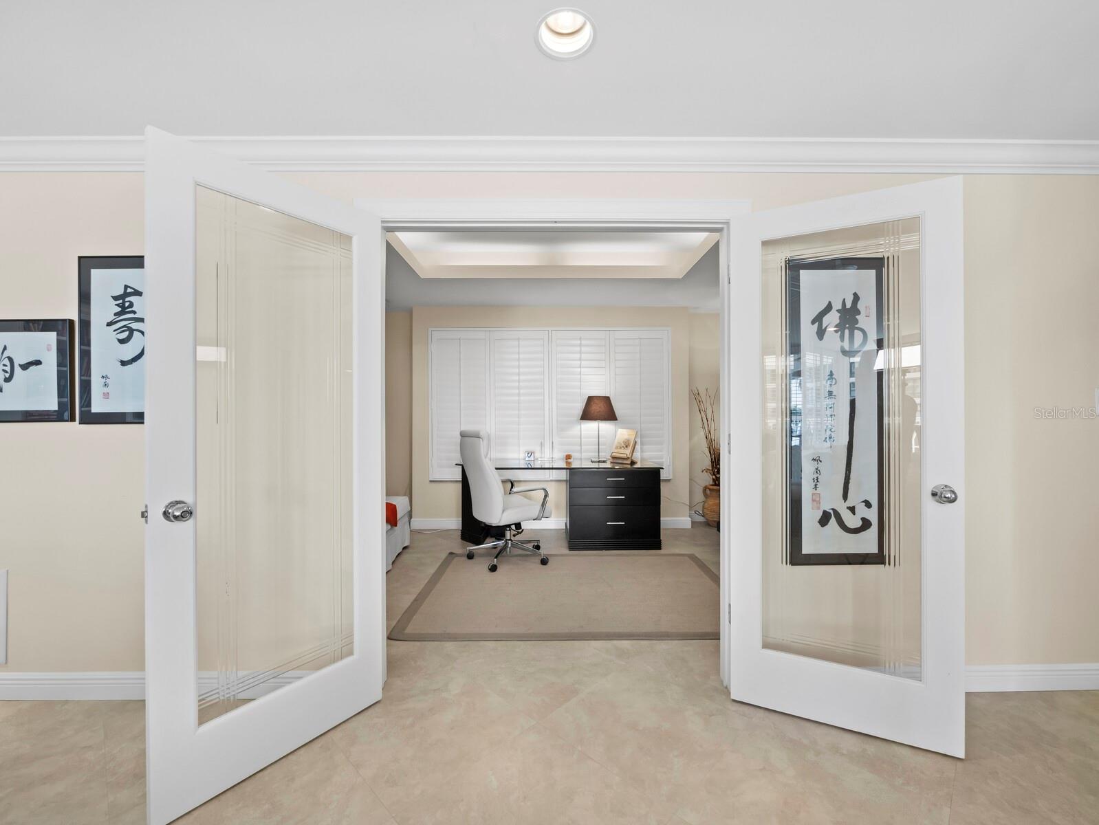 Third bedroom, currently used as an office. This space is sometimes used as a formal dining room - 455 LONGBOAT CLUB RD #402, LONGBOAT KEY