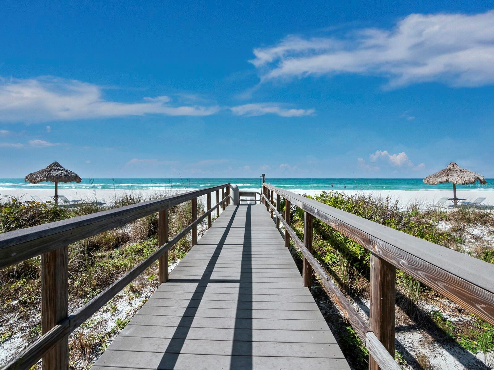 Private walkway to the beach - 455 LONGBOAT CLUB RD #402, LONGBOAT KEY