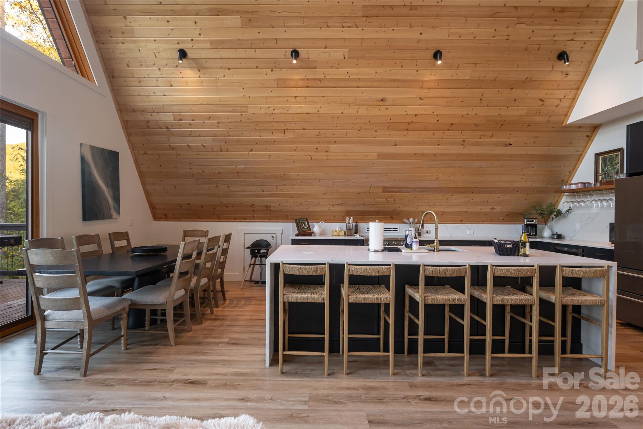 Dining room and kitchen - 125 Carolina Lily Lane, Asheville