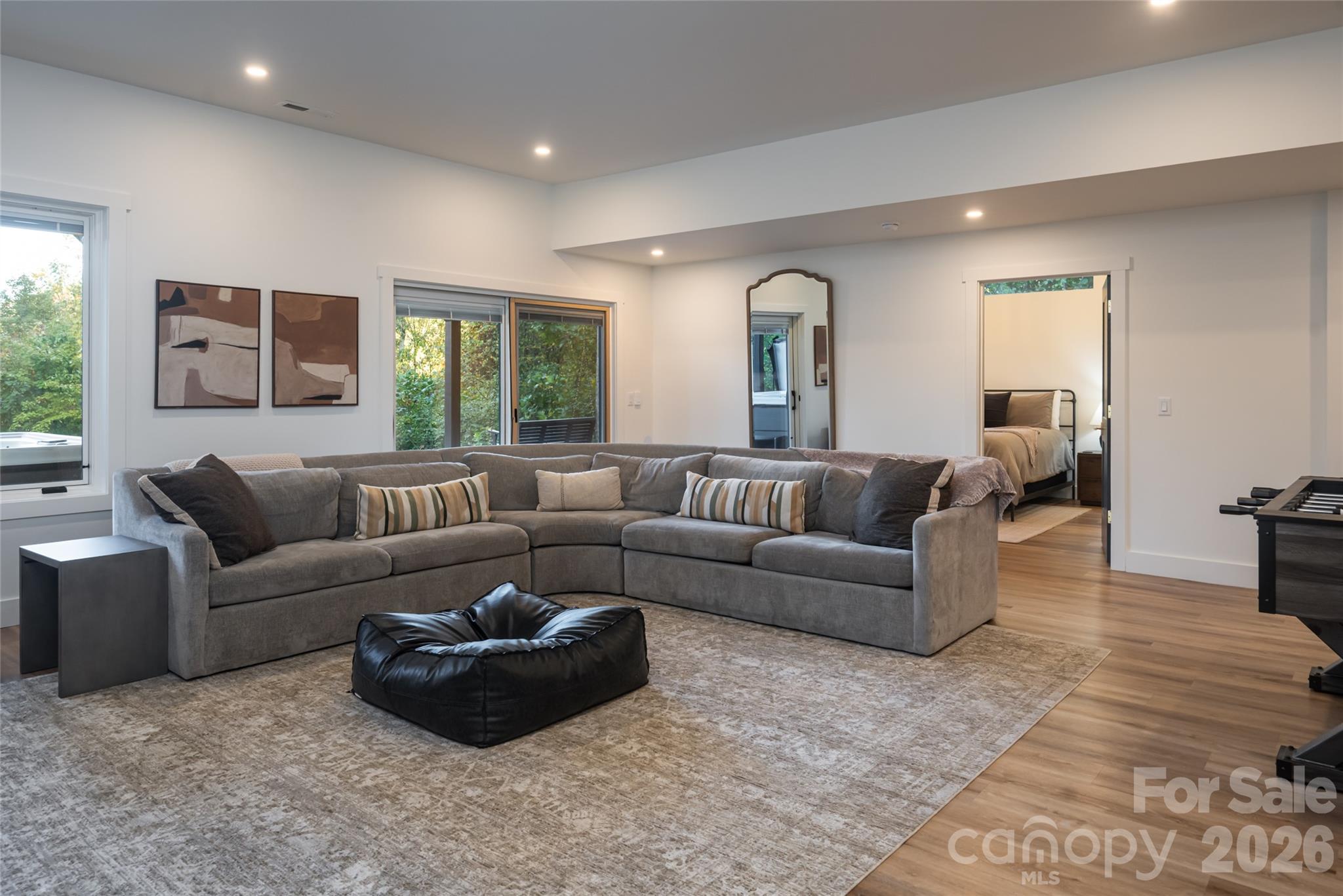 Lower level family room - 125 Carolina Lily Lane, Asheville