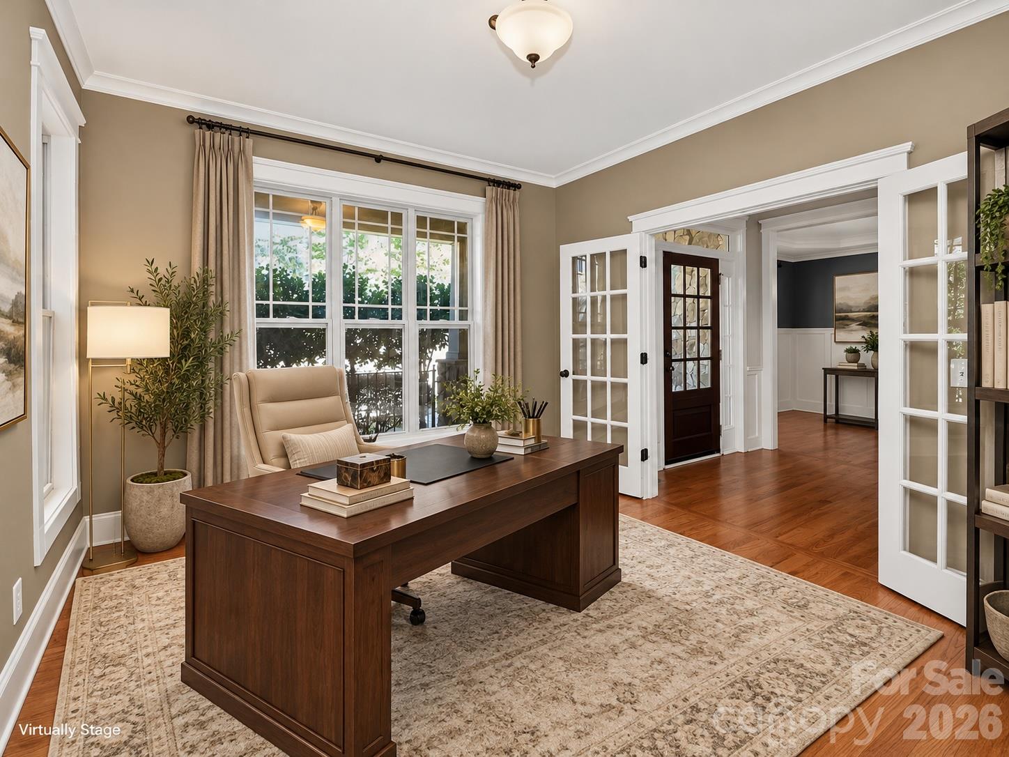Virtual Staged - Home Office - 5141 Berkeley Park Court, Charlotte