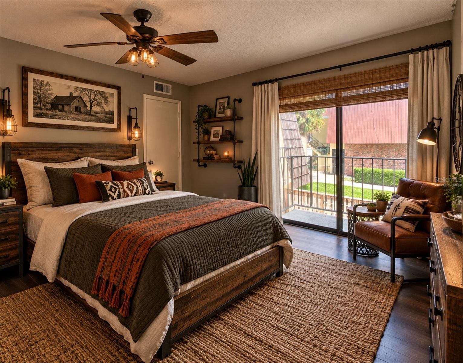 Virtually staged bedroom with walk in closet and private bath - 2942 POPLAR AVE, LEESBURG