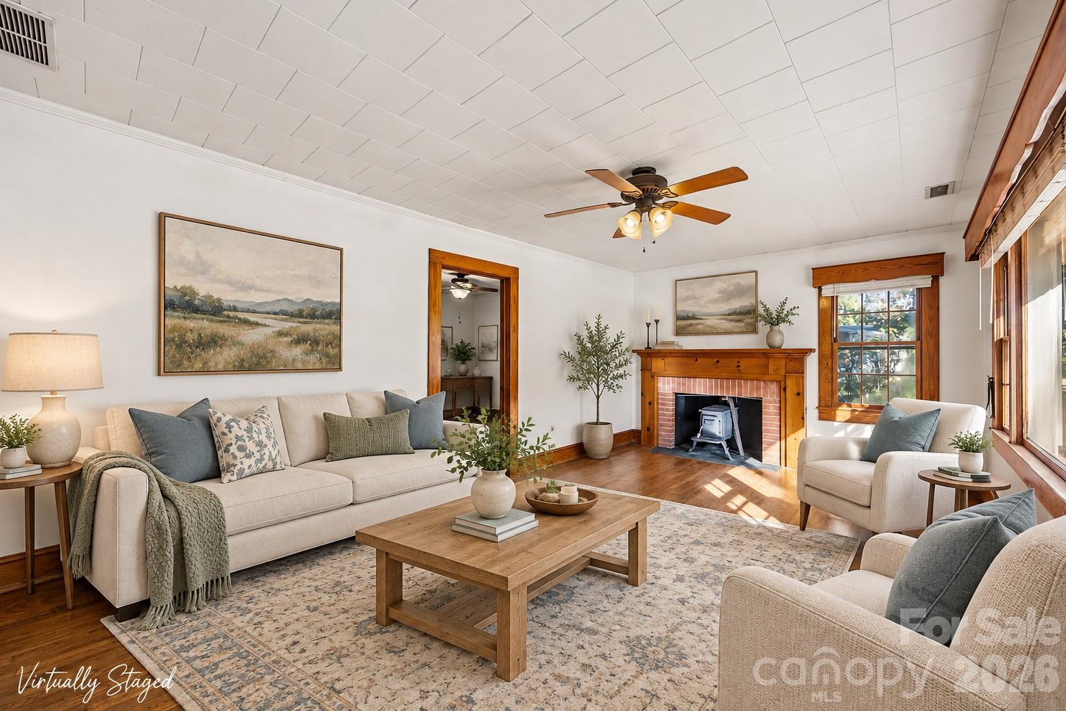 Virtually Staged - Living Room - 22578 S Nc Highway 109 None, Denton