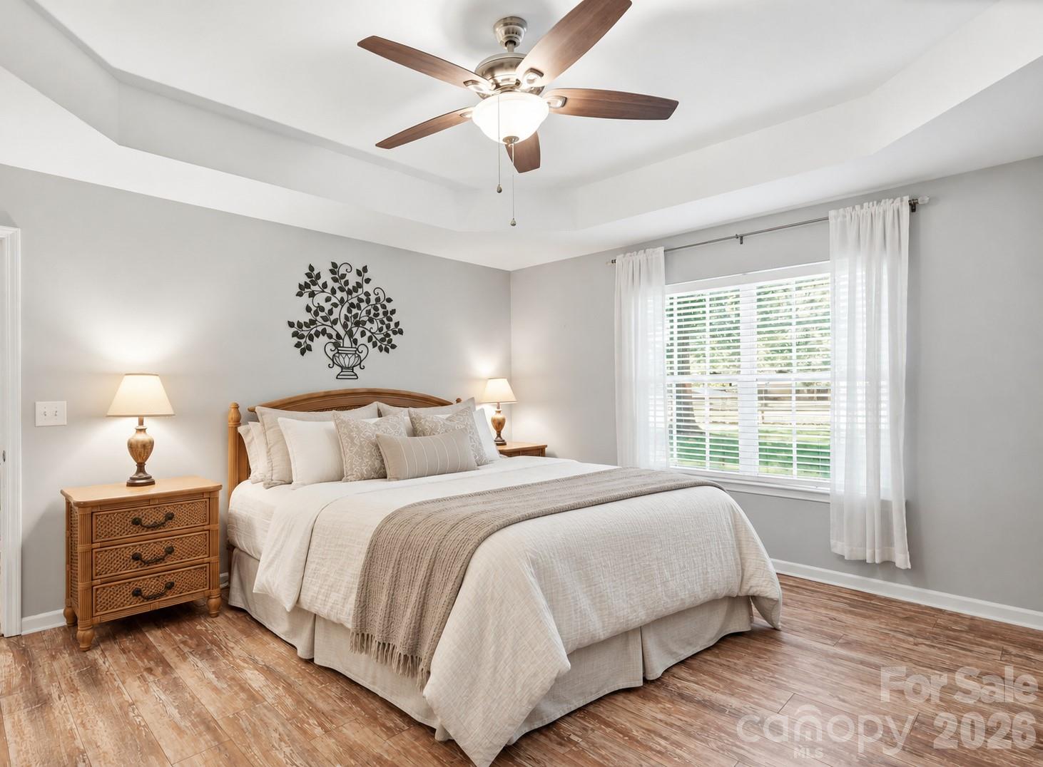 Stunning Primary Suite (AI used for bedding) - 8610 Lochinvar Drive, Charlotte