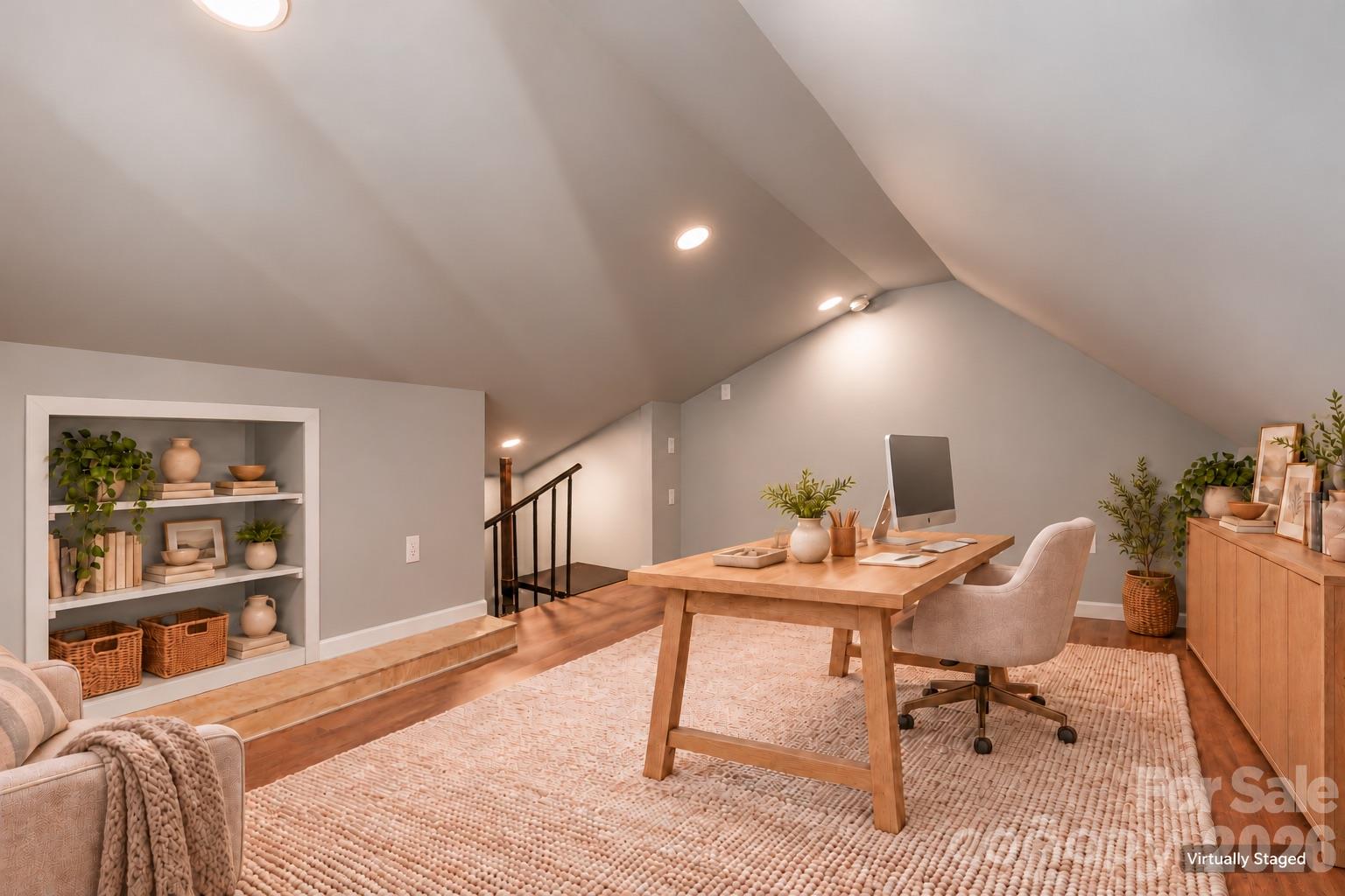 Finished attic staged - 40 11th Street, Belmont