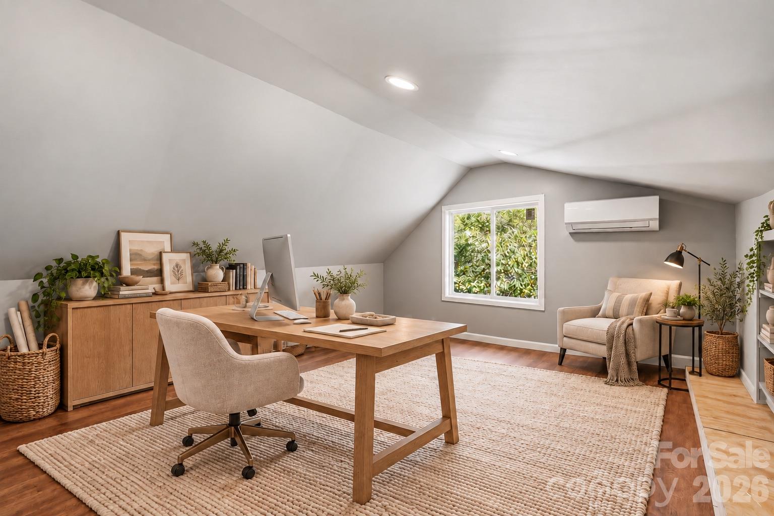 Finished attic staged - 40 11th Street, Belmont
