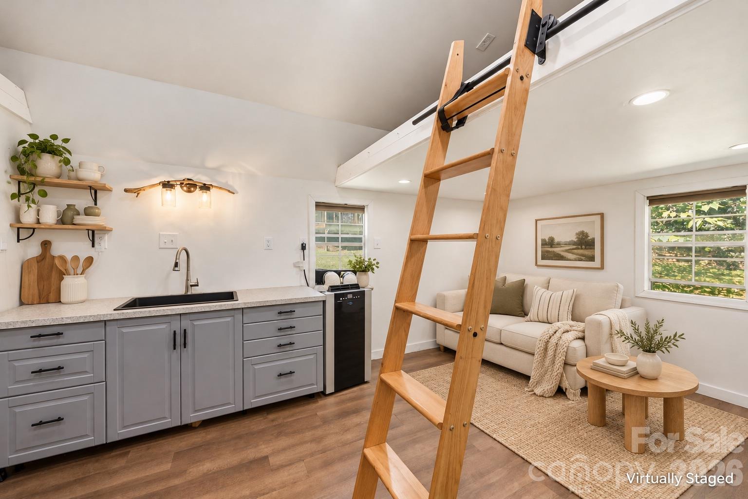 Detached guest suite staged - 40 11th Street, Belmont