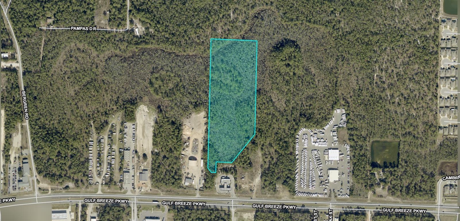 Land at 21-2S-27-0000-00801-0000 INACCESSIBLE TRAK, GULF BREEZE