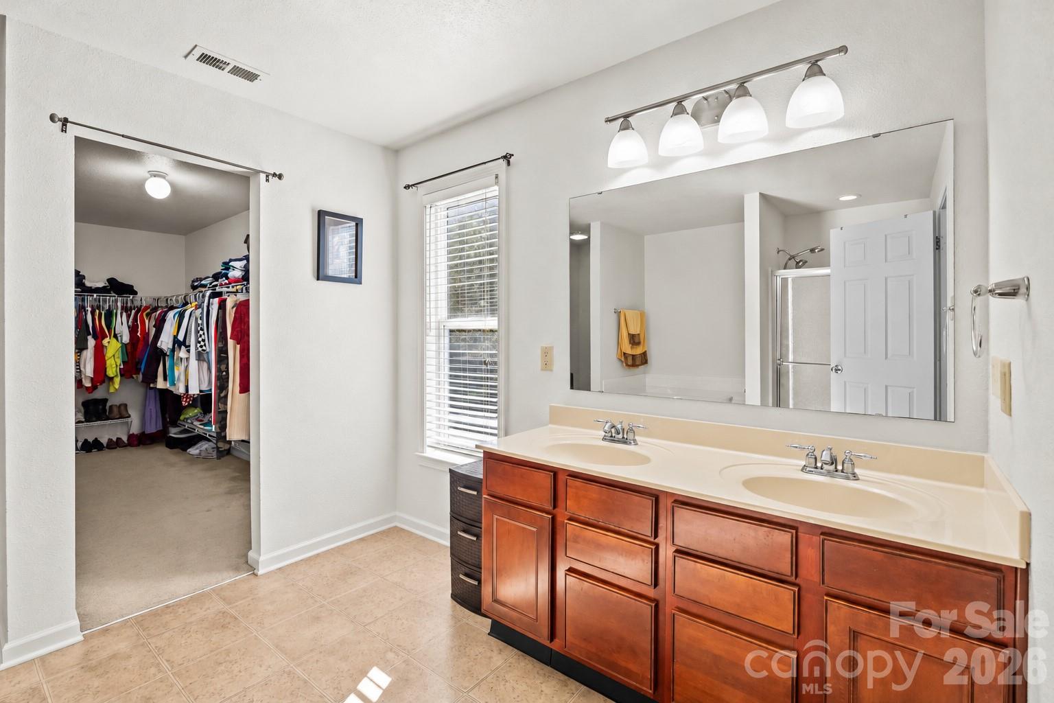 Master bath with walk-in closet - 12607 Frank Wiley Lane, Charlotte