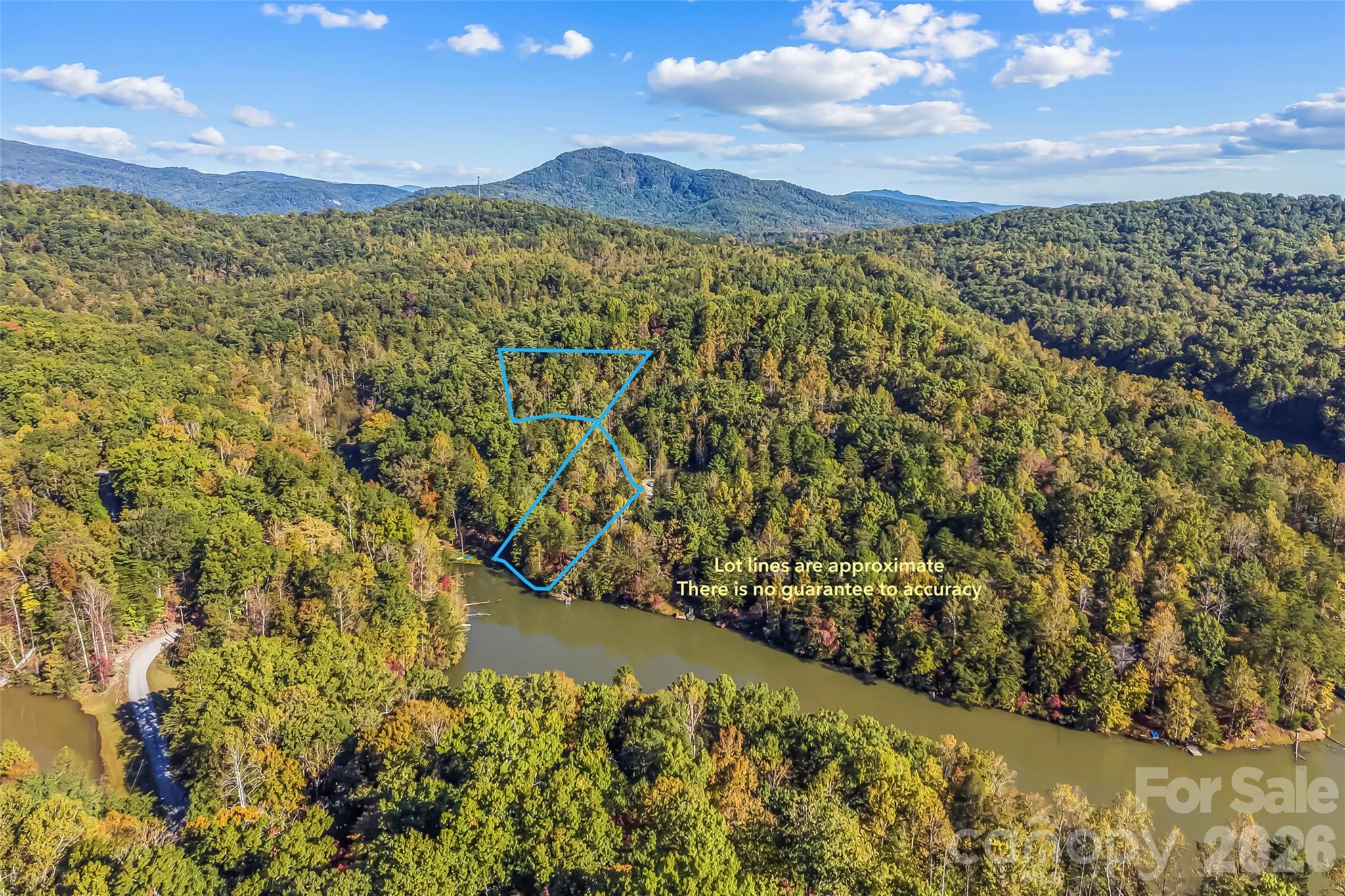 Waterfront lot-lot lines are approximate - 237 Mallard Road, Lake Lure