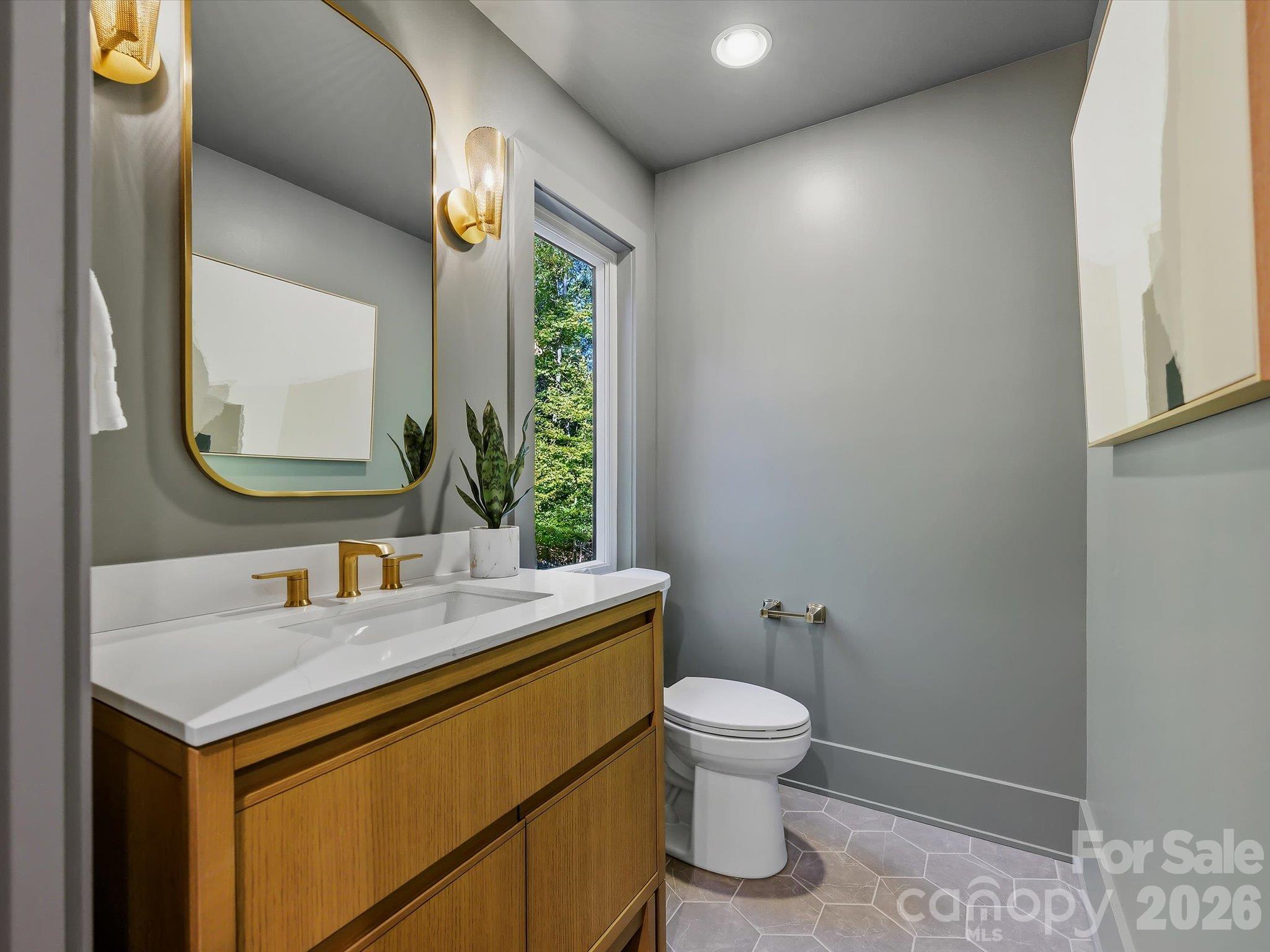 Powder room on main - 5401 Lancelot Drive, Charlotte