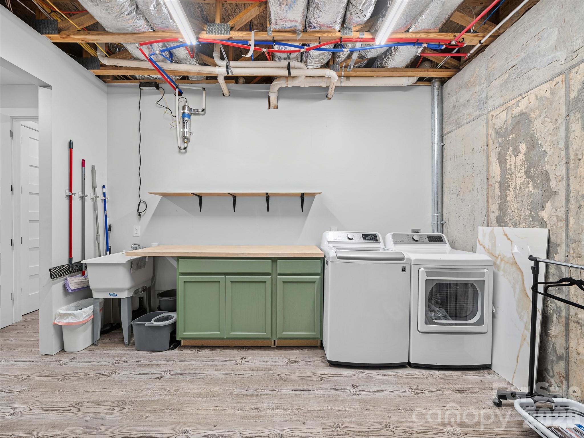 Laundry in Basement - 1136 Elk Shoals Creek Road, Burnsville