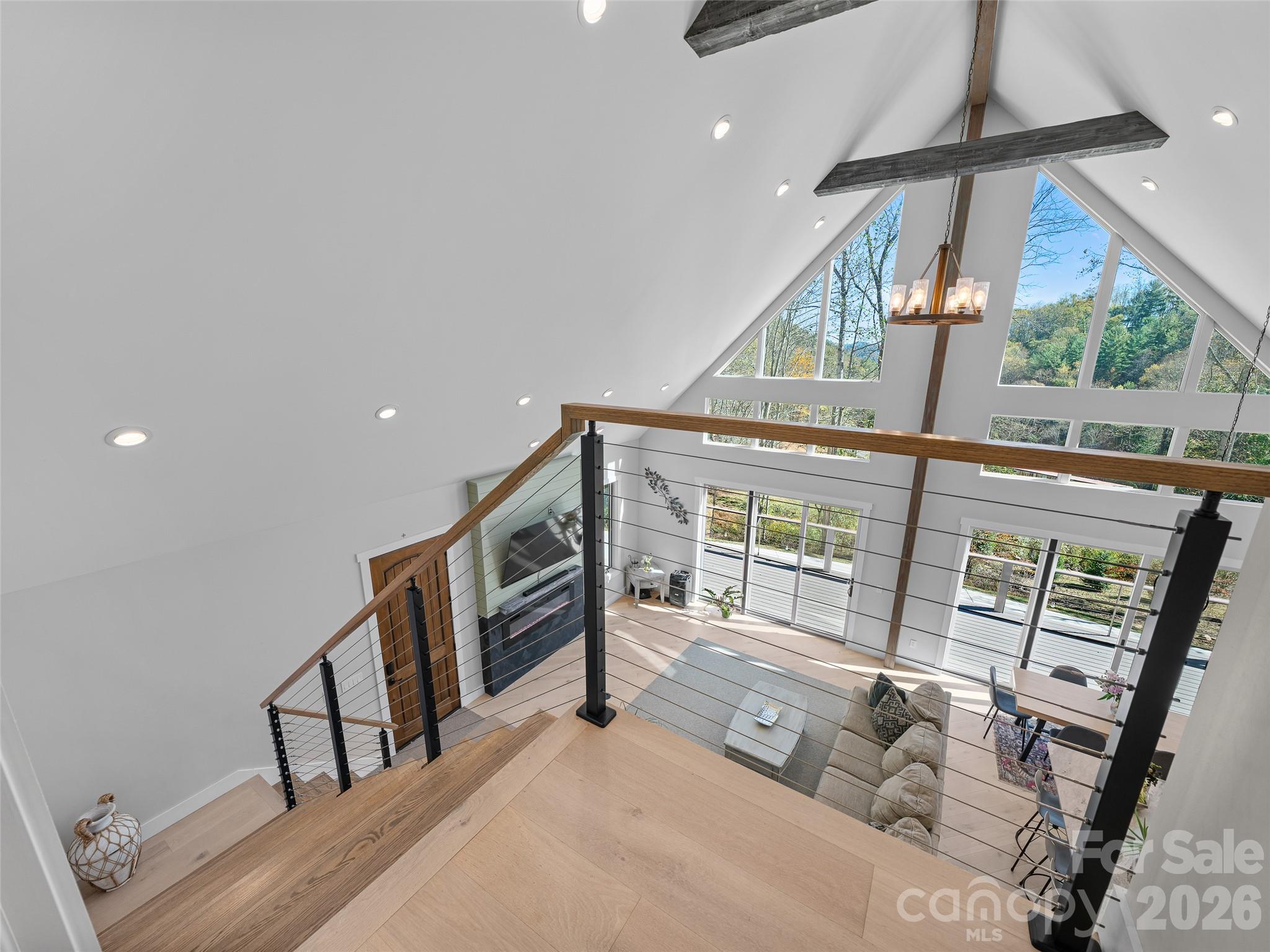 Second Level Overlooking Living Room - 1136 Elk Shoals Creek Road, Burnsville