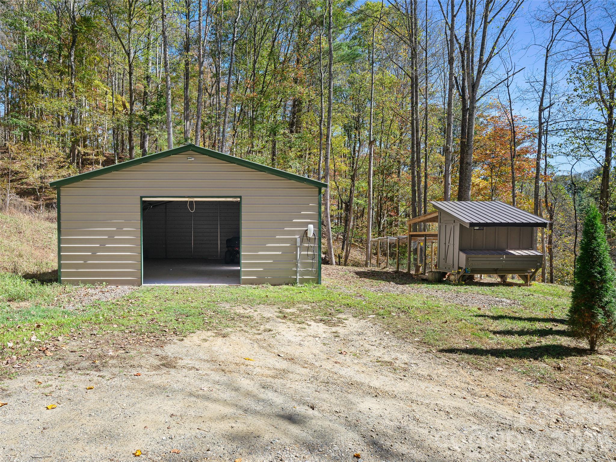 Garage/Workshop with EV Hookup - 1136 Elk Shoals Creek Road, Burnsville