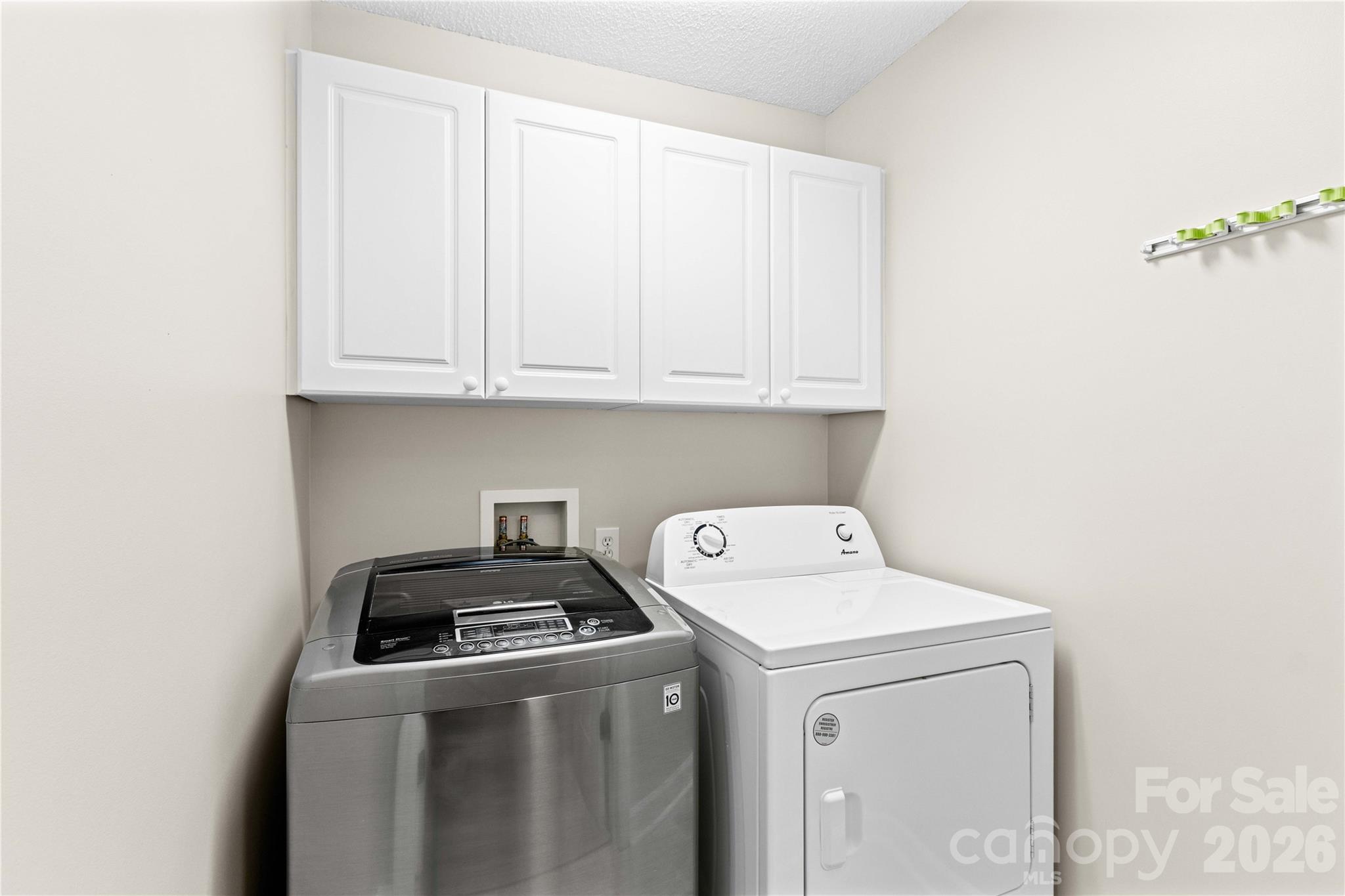 Laundry Room with Washer and Dryer, Storage Cabinetry - 117 Abbotswood Place, Mooresville