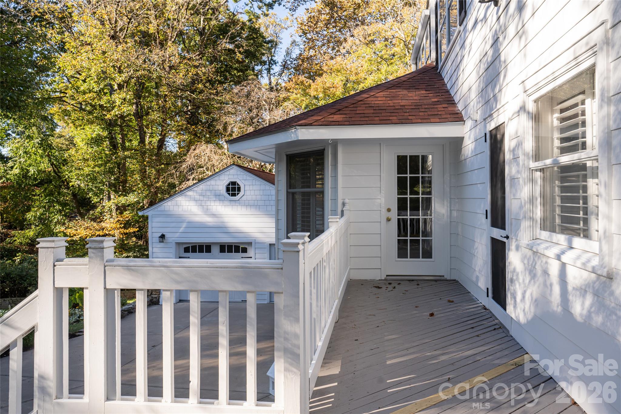 Door off sunroom to back deck - 25 Blackwood Road, Asheville
