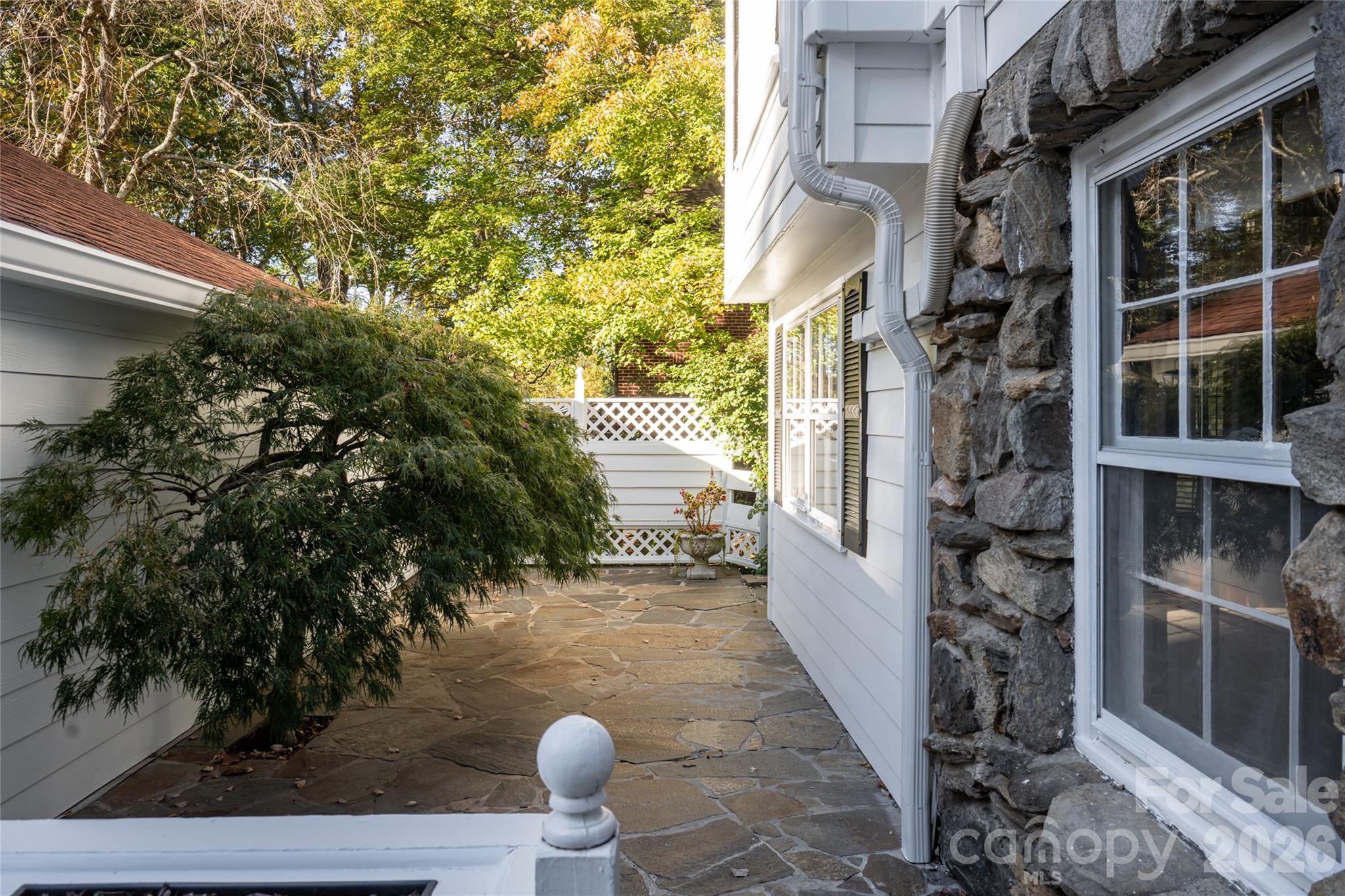 Side patio off family room - 25 Blackwood Road, Asheville