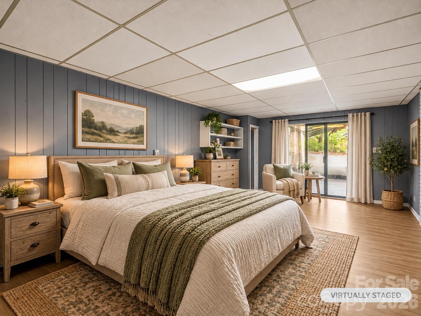 large basement room being used as a 4th bedroom - 92 Greenwood Acres Drive, Mills River