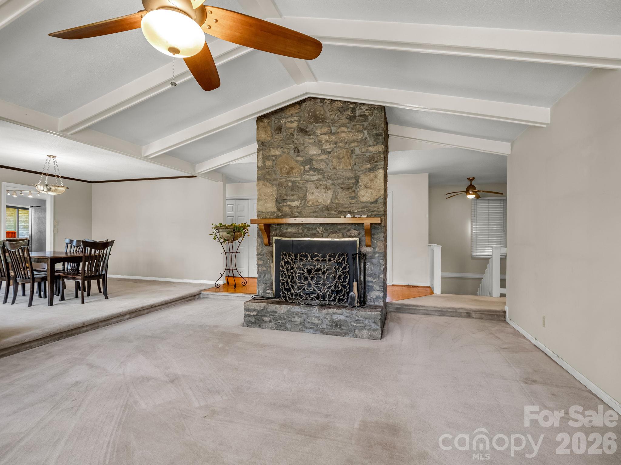 Wood burning fireplace - 112 Wolf Shoals Road, Hendersonville