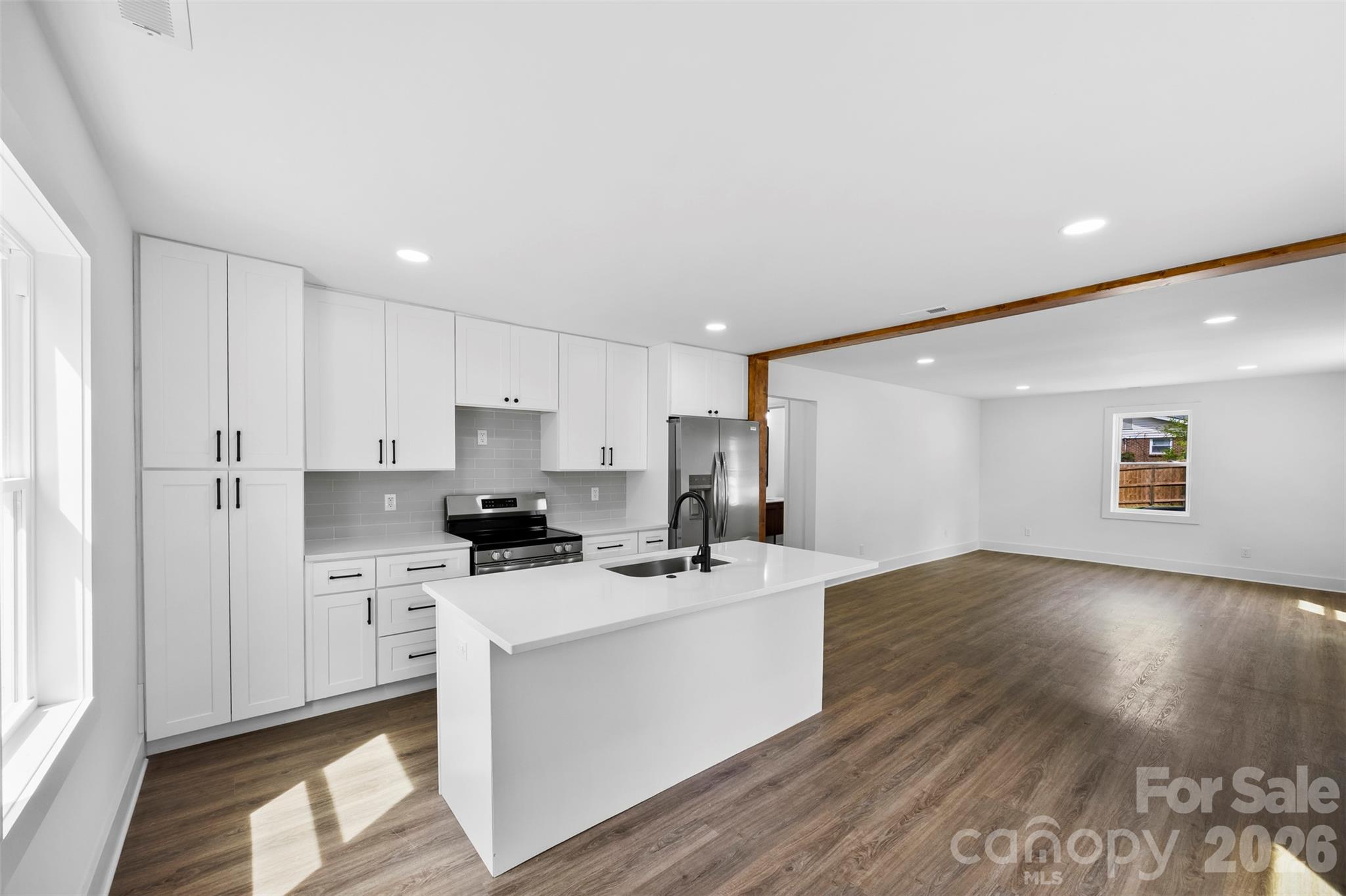 Large kitchen island. - 2942 Reid Avenue, Charlotte