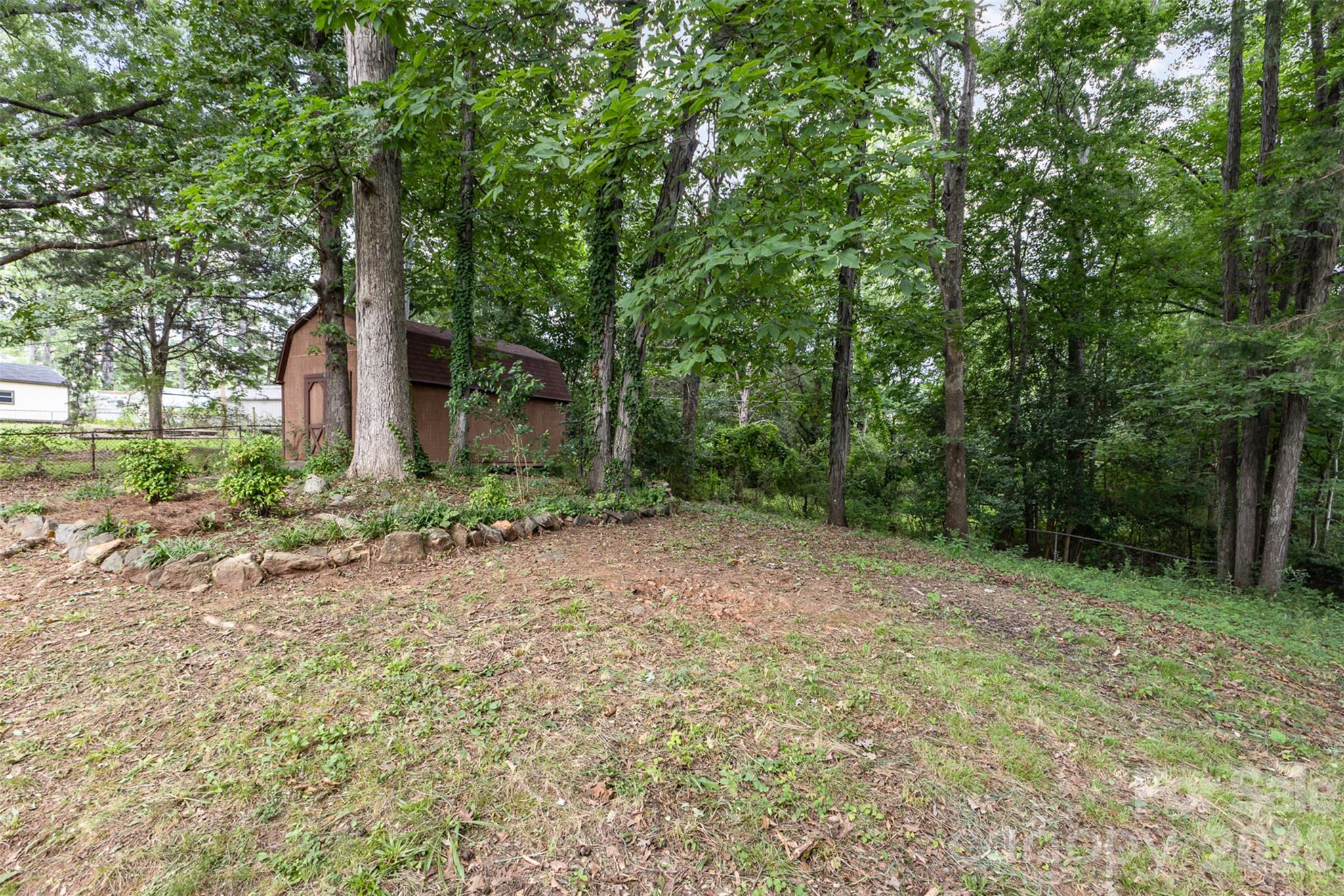 Wooded backyard and privacy - 1948 Marett Boulevard, Rock Hill