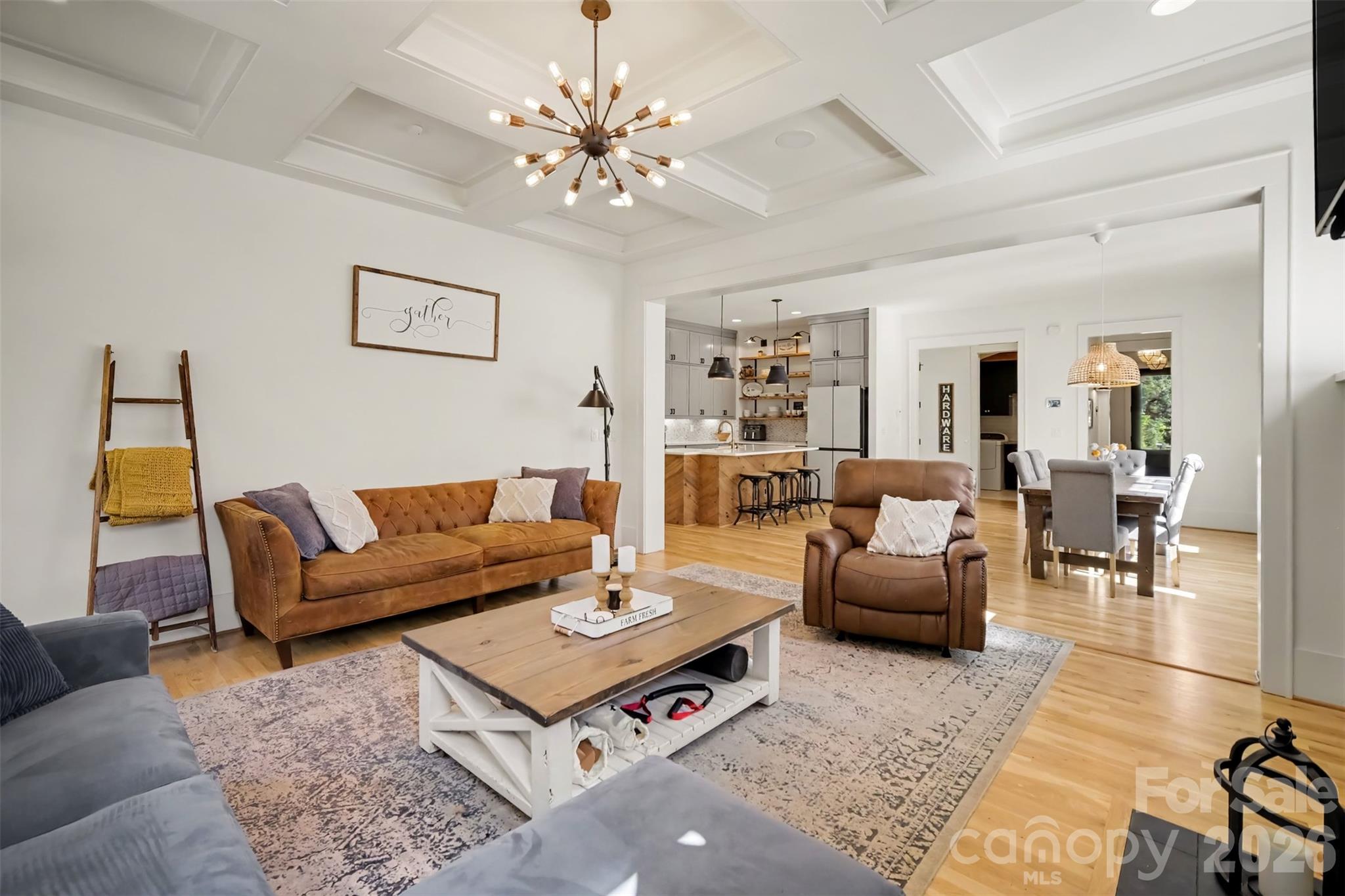 Living room with lots of windows and built-ins - 206 June Bug Lane, Fort Mill