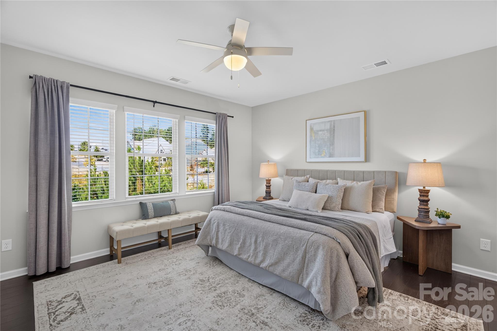 Spacious primary bedroom. - 16815 Lookout Landing Lane, Charlotte