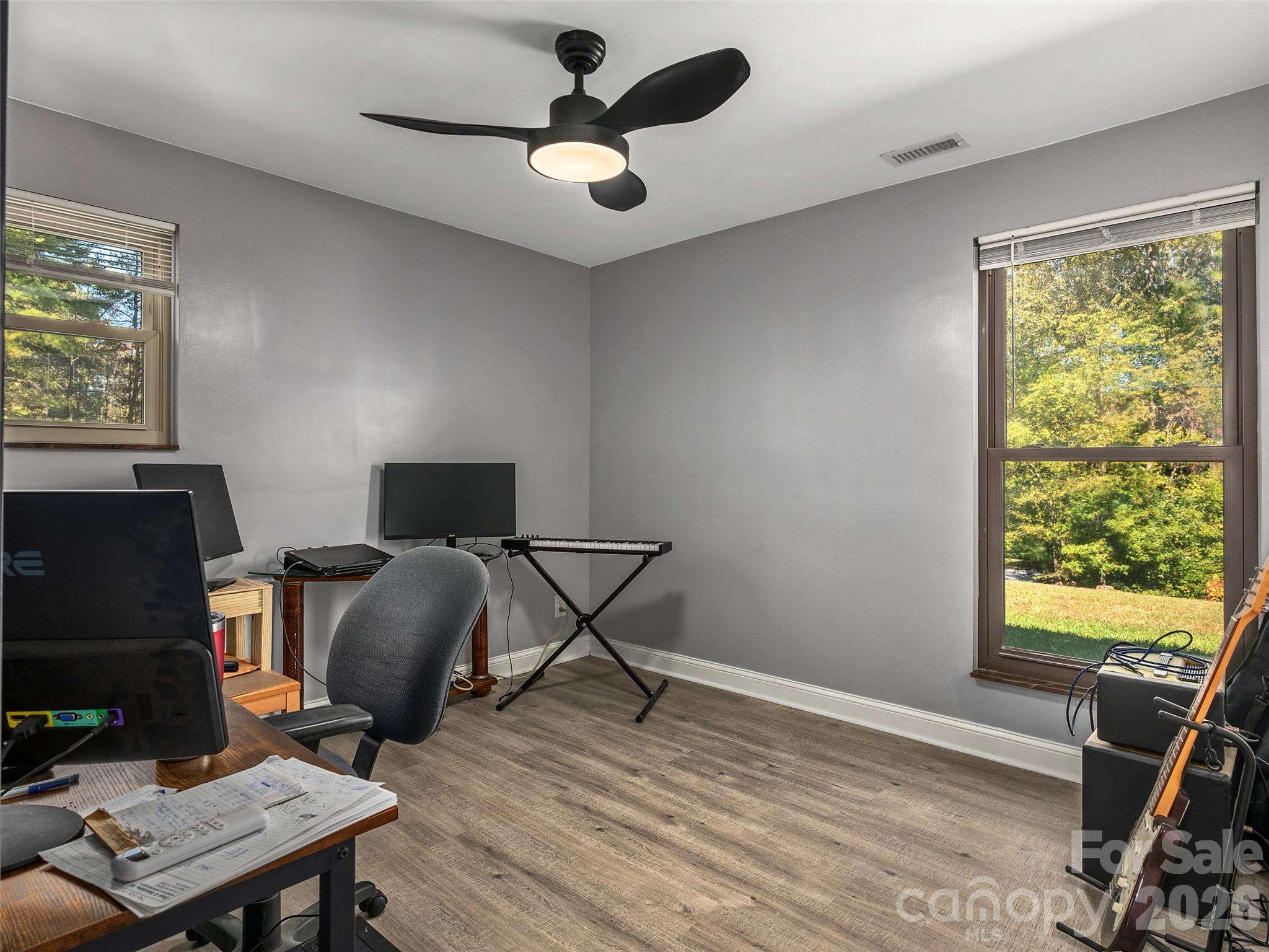 Guest room one with lots of natural light - 110 Shelly Drive, Hendersonville