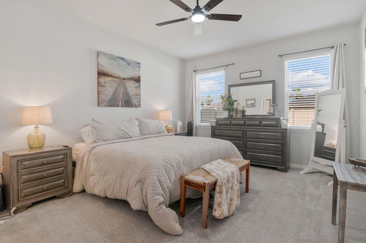 Primary Bedroom has plenty of room for furniture, king bed shown. - 11143 SPRING POINT CIR, RIVERVIEW