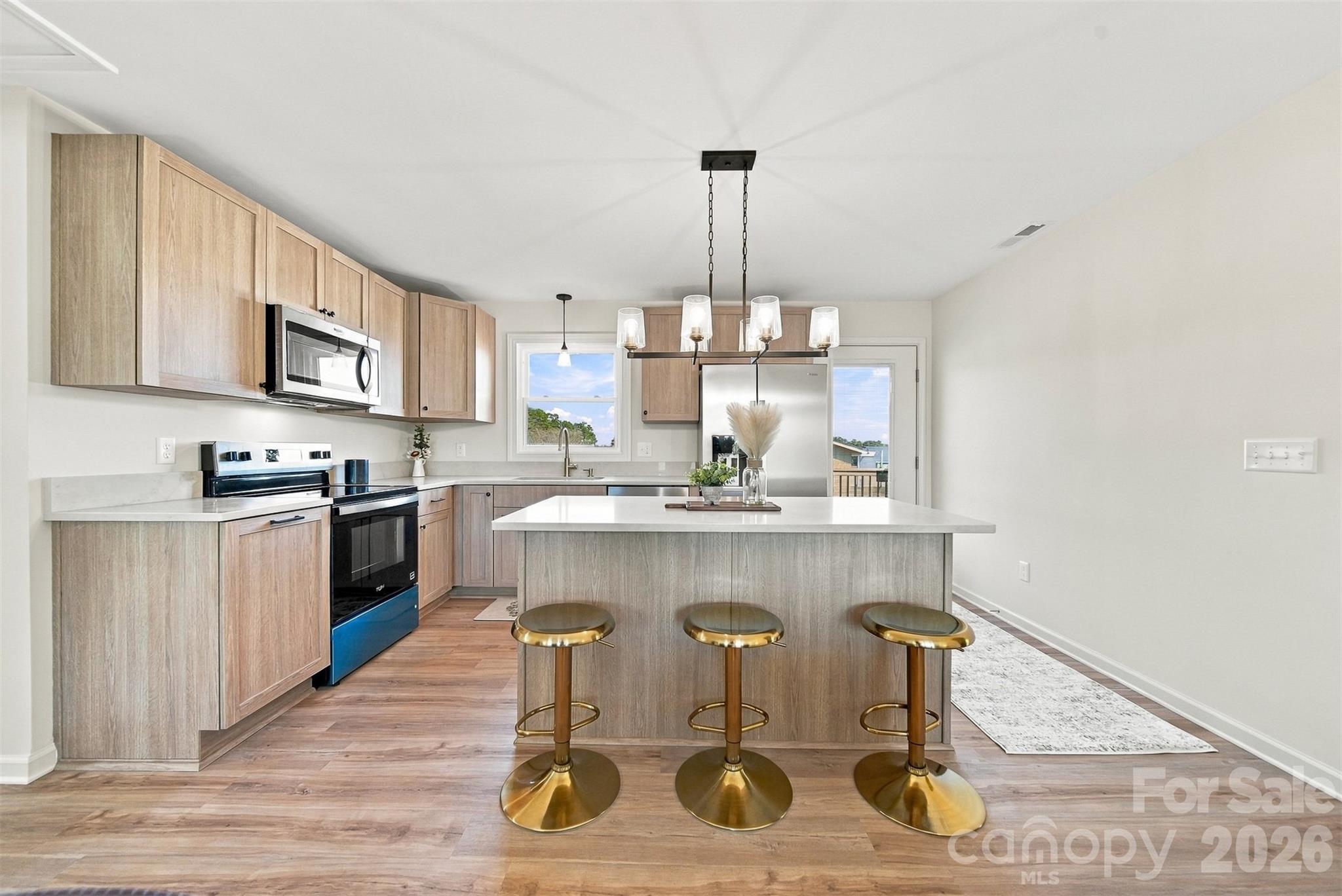 New appliances and fixtures in the kitchen. - 4176 Grace Chapel Road, Granite Falls