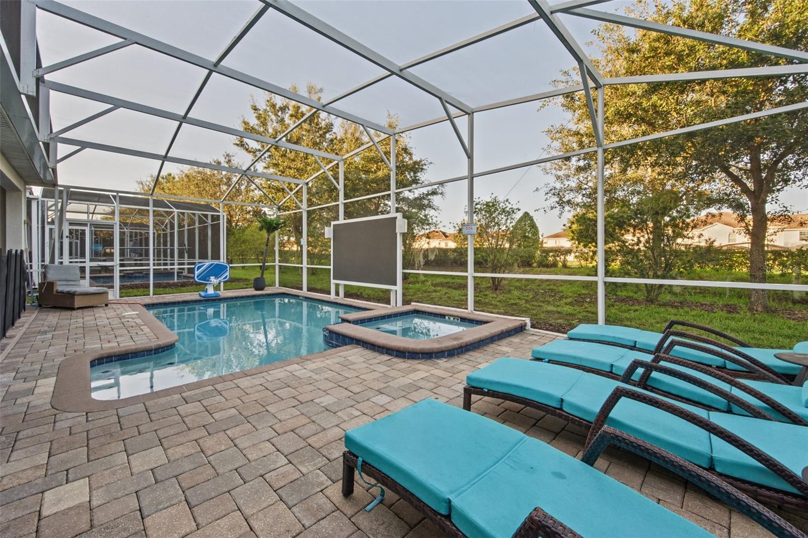 Screened pool and spa - 1540 MAIDSTONE CT, DAVENPORT
